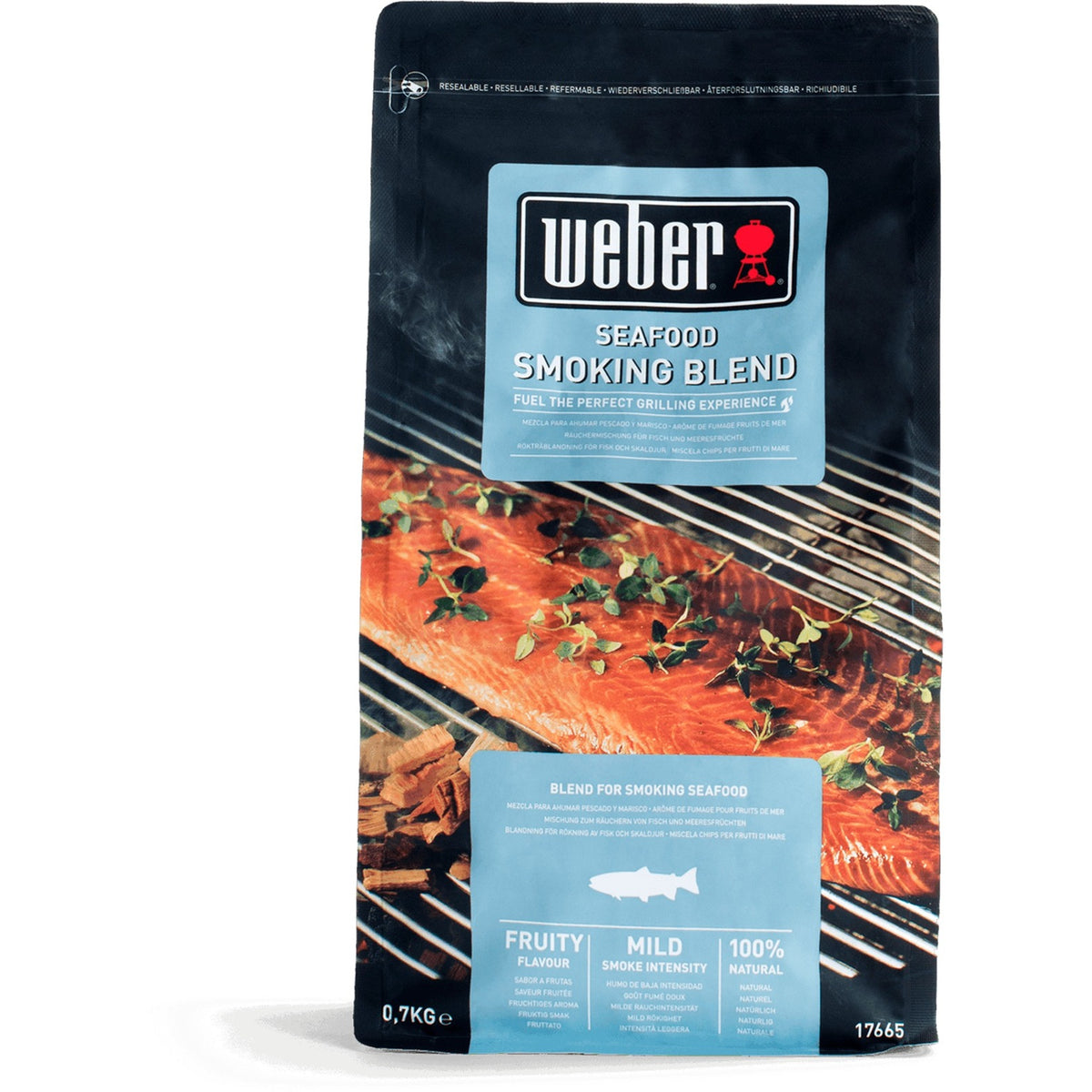 Mieszanka zrębków drzewnych Weber, zrębki dymne z owoców morza (700 g)