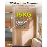 Uchwyt ścienny do telewizora Goobay Fullmotion (m), montaż ścienny od 13 do 43 cali (srebrny)