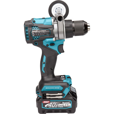 Makita df001gd201 40v max wiertarko-wkrętarka 2,5 Ah akumulator (2 szt.), ładowarka, mbox - df001gd201