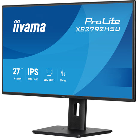 Monitor Iiyama prolite xb2792hsu-b1 27 (czarny (matowy), HDMI, display port, 2x USB-A, USB-B, 120 Hz)
