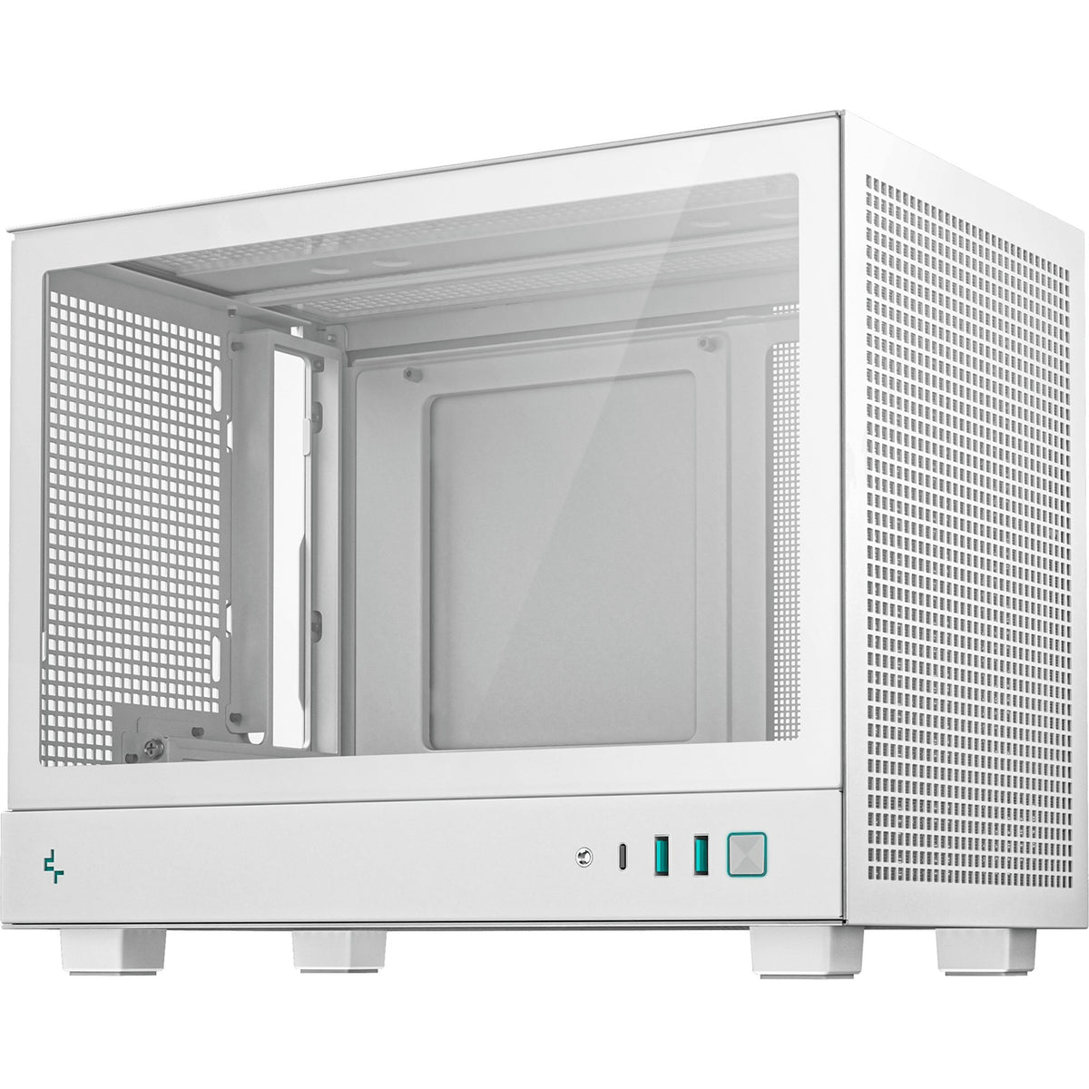 Obudowa mini tower Deepcool ch160 (biała | 2x USB-A | 1x USB-C | szkło hartowane)