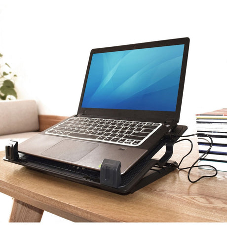 Act stojak na laptopa ac8110 czarne aluminium, tworzywo sztuczne