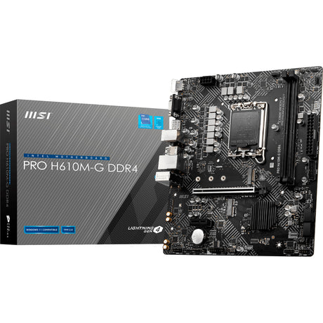 Płyta główna MSI Pro H610M-G DDR4 z gniazdem 1700 (GB-LAN, dźwięk, µATX)
