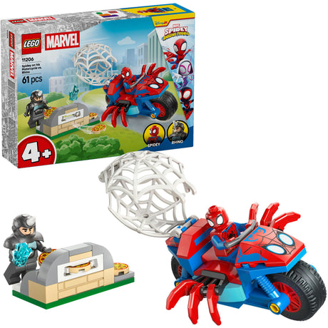 LEGO Marvel - Spiderman na motocyklu kontra nosorożec (11206)
