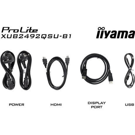 Monitor Iiyama prolite xub2492qsu-b1 23.8 (czarny (matowy), HDMI, display port, 3x USB-A, USB-C)