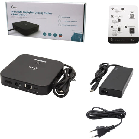 Stacja dokująca I-tec USB-C HDMI DP z zasilaniem 65W + uniwersalna ładowarka 77 W (czarna)