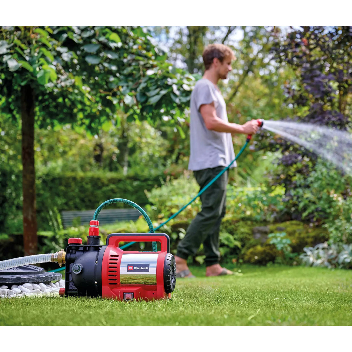 Pompa ogrodowa Einhell gc-gp 1170 eco plus (czerwona czarna)