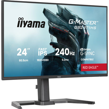 Monitor do gier Iiyama G-Master Red Eagle GB2471HS-B1 23,8 (czarny, 2x HDMI, DisplayPort, 240 Hz)
