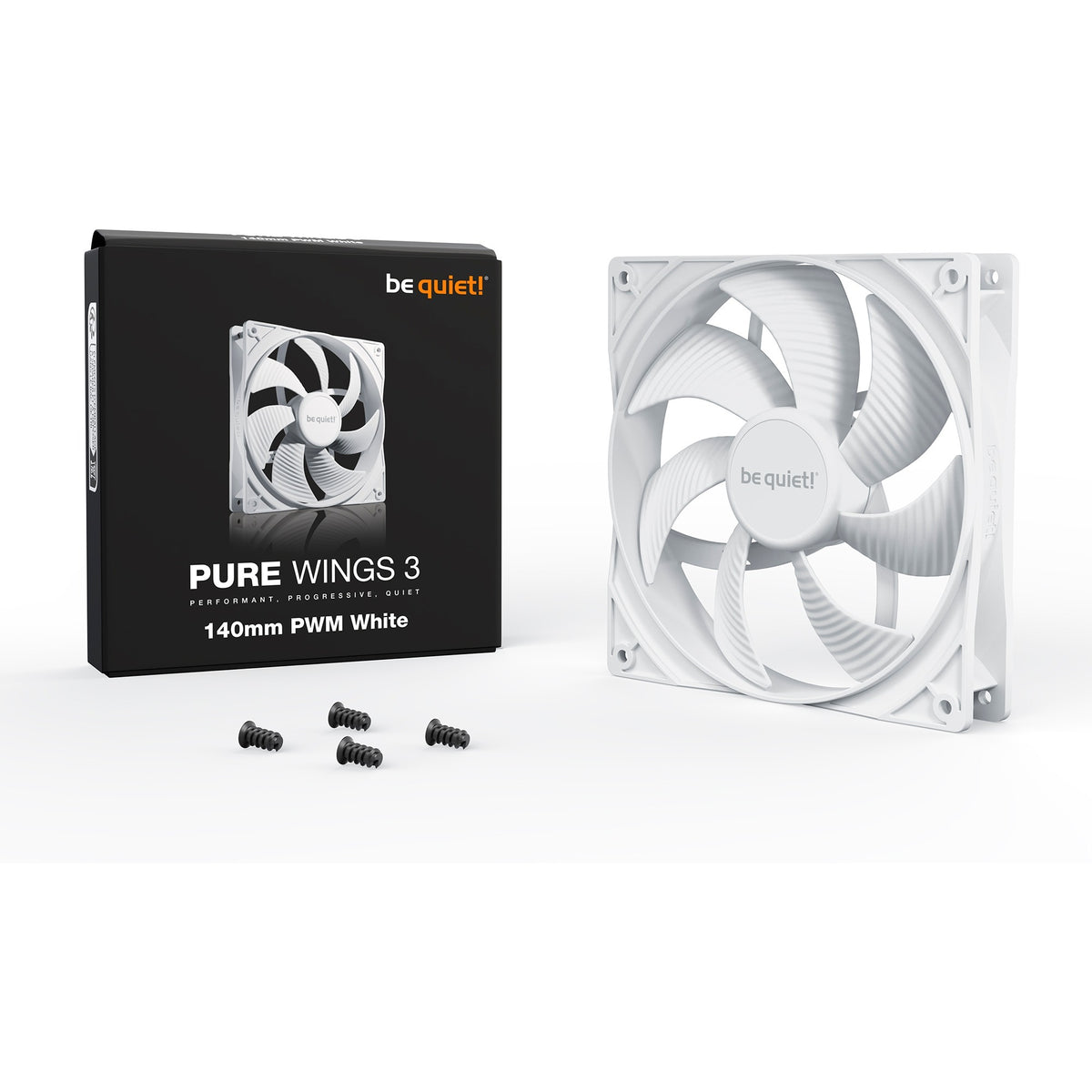 Bądź cicho! Wentylator obudowy Pure Wings 3 pwm (biały, 140 x 140 x 25 mm)
