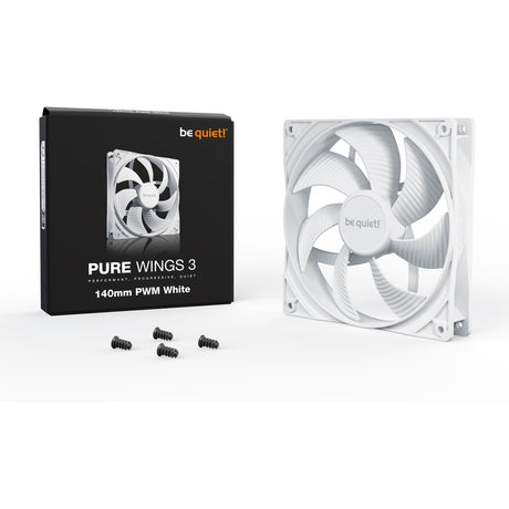 Bądź cicho! Wentylator obudowy Pure Wings 3 pwm (biały, 140 x 140 x 25 mm)