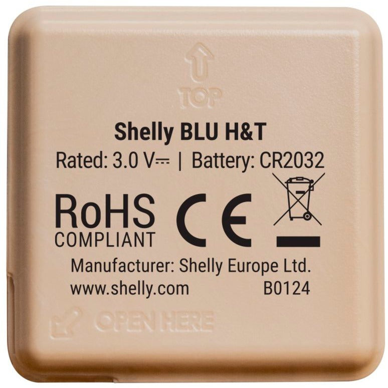 Miernik temperatury i wilgotności Shelly Blu Ht (mokka, bluetooth)