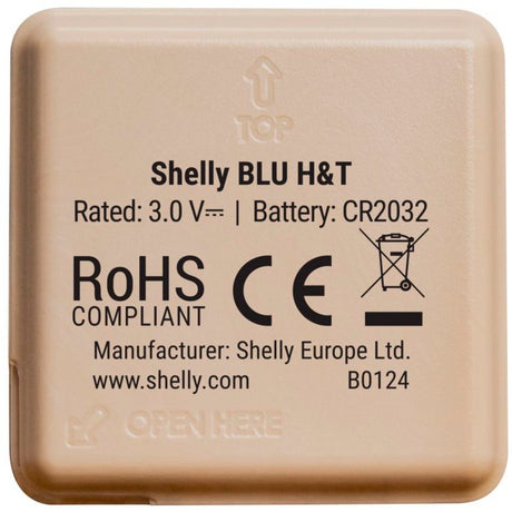 Miernik temperatury i wilgotności Shelly Blu Ht (mokka, bluetooth)