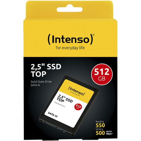 Najwyższa wydajność Intenso, dysk SSD 512 GB (czarny, 3812450, SATA 600, luzem)