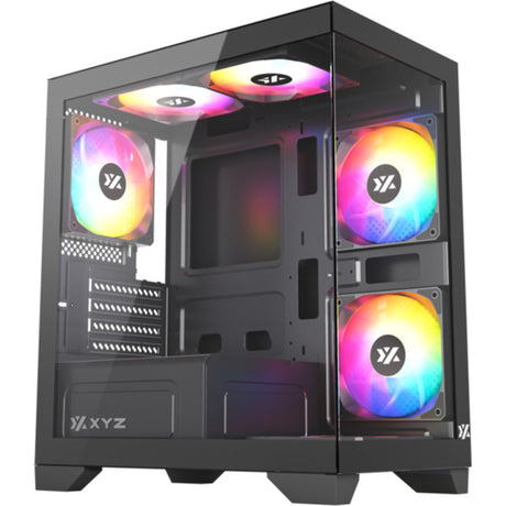 Obudowa Xyz pc gear Titanium View Lite Midi Tower (czarna | 2x USB-A | szkło hartowane)