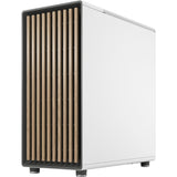 Obudowa Midi Tower o konstrukcji fraktalnej (biały kolor drewna | 2x USB-A | 1x USB-C | szkło hartowane)