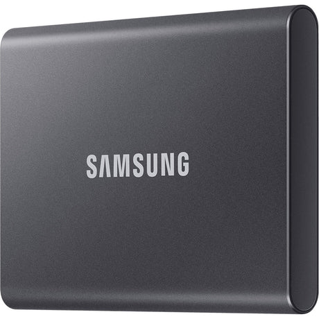 Zewnętrzny dysk SSD Samsung szary 57 mm x 85 mm x 8 mm