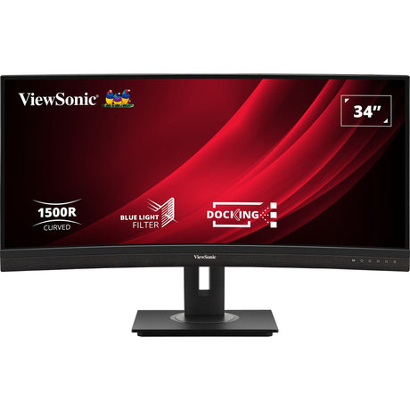 Zakrzywiony monitor dokujący Viewsonic UwQHD VG3456C 34 Ultrawide (czarny (matowy), 2x HDMI, 1x Display Port, USB-A, USB-B, USB-C, LAN, Audio)