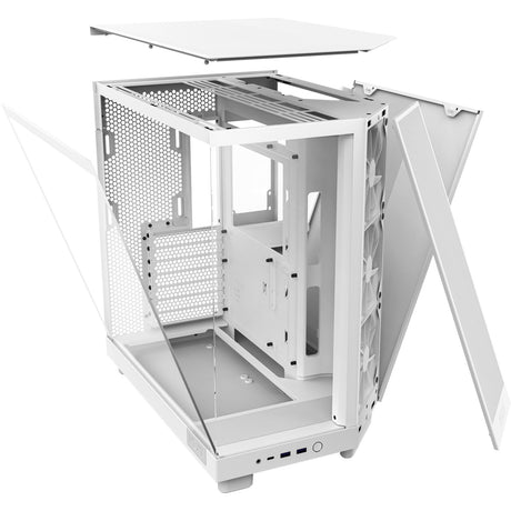 Obudowa midi tower Nzxt h6 flow (biała | 2x USB-A | 1x USB-C | szkło hartowane)