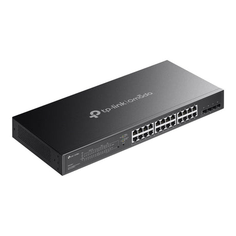 Przełącznik inteligentny tp-link omada sg2428lp 28-portowy gigabitowy (czarny, 16x poe+)