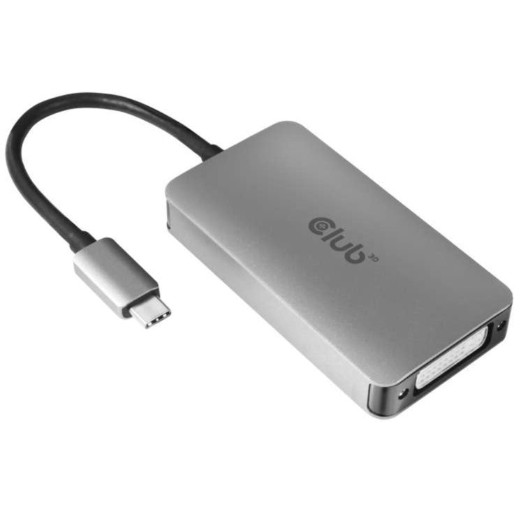 Aktywny adapter Club 3D z USB typu C na DVI-I Dual Link (szary, CAC-1510)