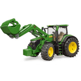 Bruder John Deere 7R 350 z modelem pojazdu z ładowaczem czołowym (03151)