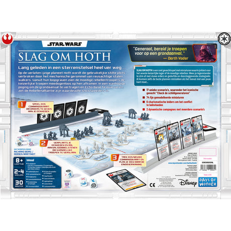 Gra planszowa Asmodee Star Wars: Bitwa o Hoth (holenderska, 2–4 graczy, 30 minut, od 8 lat)