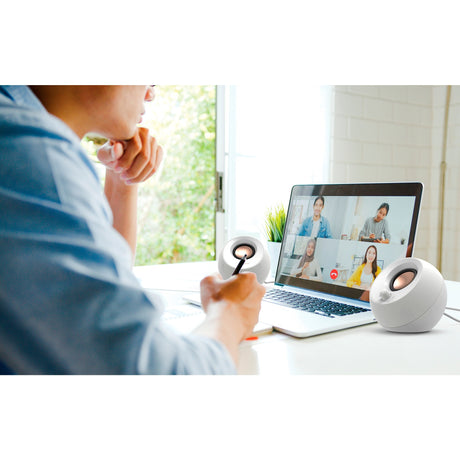 Głośnik do komputera Creative Pebble V3 (biały, Bluetooth, USB-C, Aux)