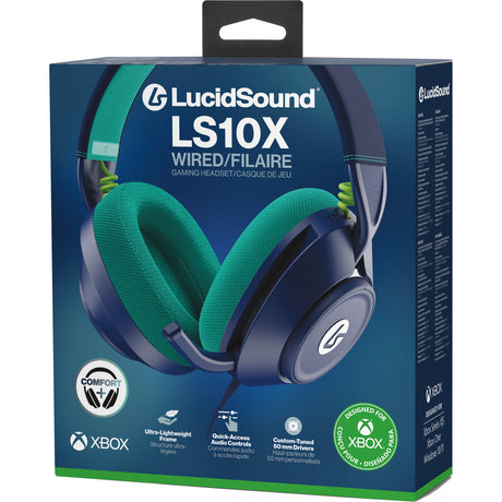 Przewodowy zestaw słuchawkowy do gier Powera Lucidsound LS10X Gen 2 — nauszny zestaw słuchawkowy do gier Mariner Blue (ciemnoniebieski jasnoniebieski, Xbox Series X|S, Xbox One, PC)