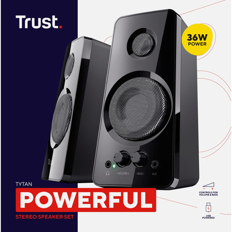Zestaw głośników Trust Tytan 2.0 Głośnik do komputera PC (czarny)