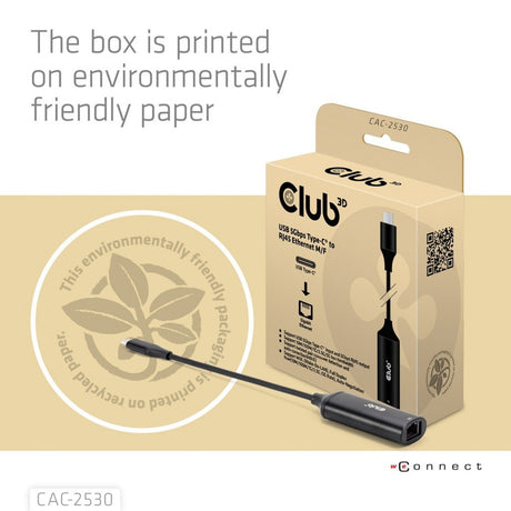 Adapter Club 3D USB-C na RJ45 5 Gb/s Ethernet M-F (czarny)