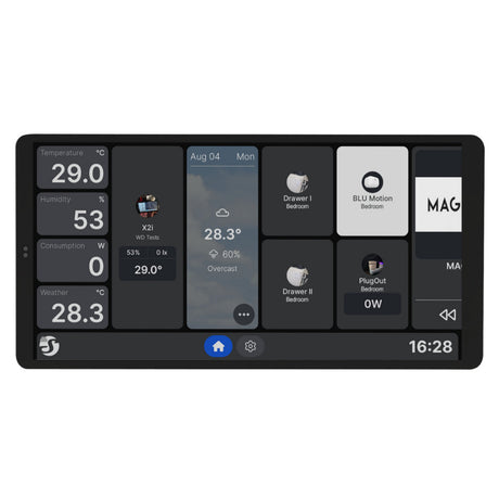 Panel sterowania Shelly Wall Display x2i (srebrny, ekran dotykowy, Wi-Fi 6, Bluetooth 5.4)