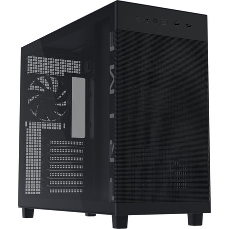 Asus Prime Ap303 - Obudowa Midi Tower z panelem ze szkła hartowanego (czarna | 2x USB-A | 1x USB-C | Szkło hartowane)