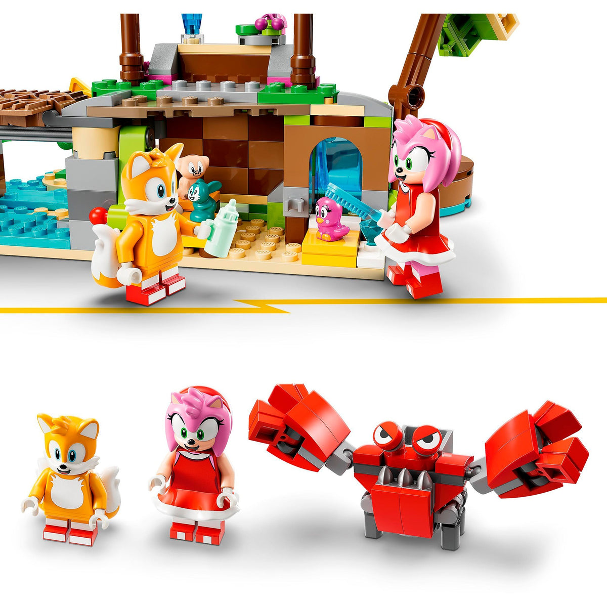 Lego Sonic the Hedgehog - zabawka konstrukcyjna na wyspie schroniska dla zwierząt Amy (76992)