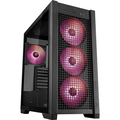 Obudowa midi tower Asus tuf gaming gt302 argb (czarna | 2x usb-a | 1x usb-c | rgb | szkło hartowane)