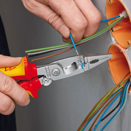 Szczypce instalacyjne Knipex 13 96 200 t (czerwony żółty)