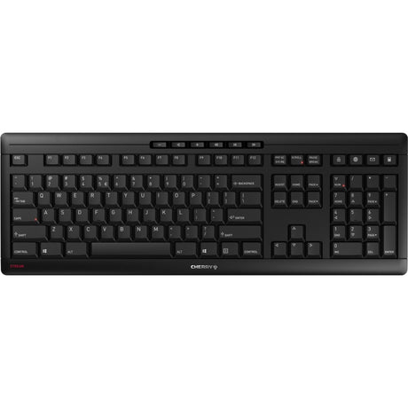 Zestaw bezprzewodowych komputerów stacjonarnych Cherry Stream (czarny, układ UE (QWERTY), technologia nożycowa sx, 100%, 1000 - 2400 dpi)