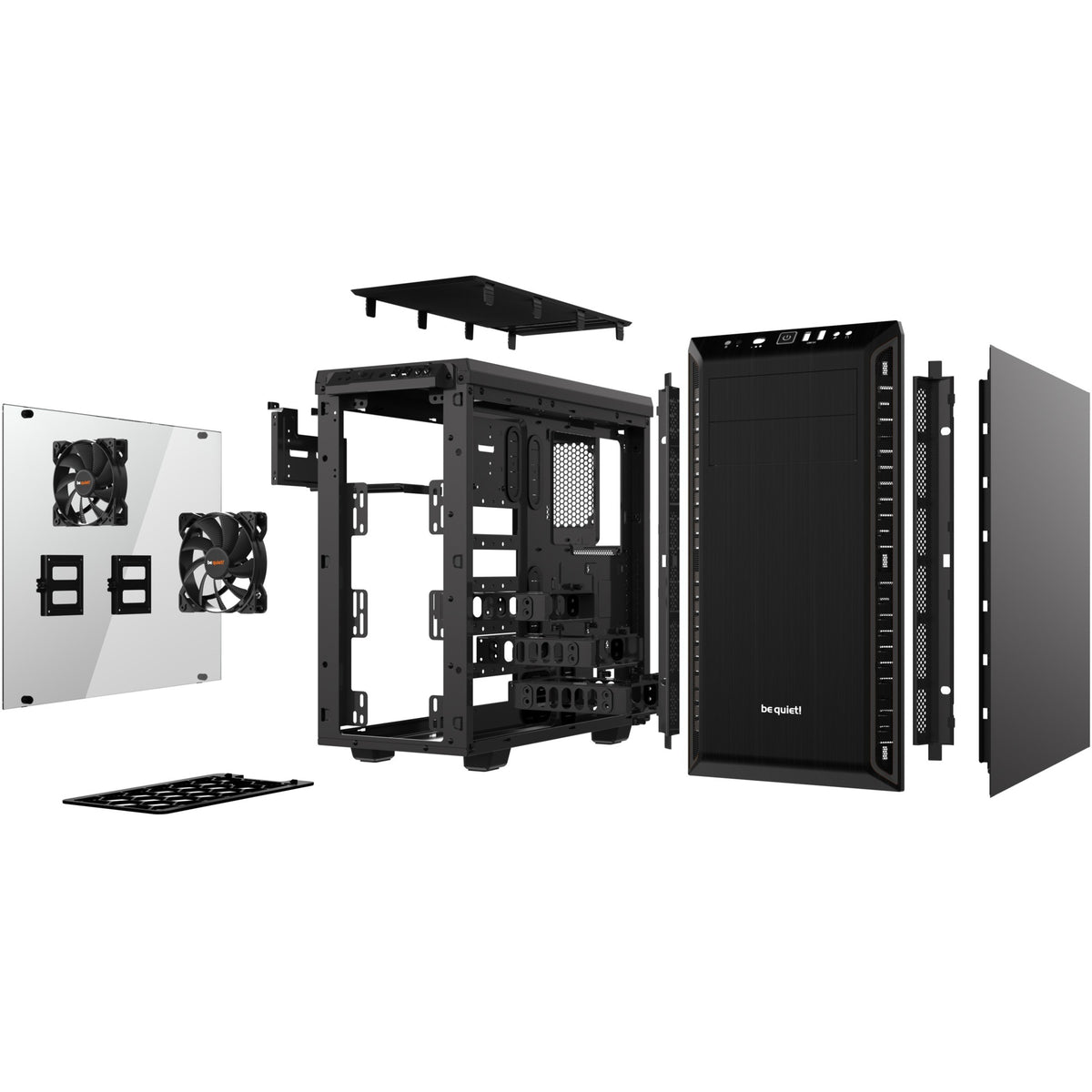 Bądź cicho! Obudowa midi tower pure base 600 window (czarna | 2x USB-A | szkło hartowane)