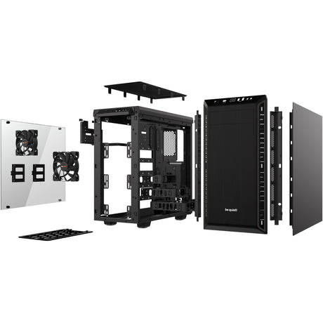 Bądź cicho! Obudowa midi tower pure base 600 window (czarna | 2x USB-A | szkło hartowane)