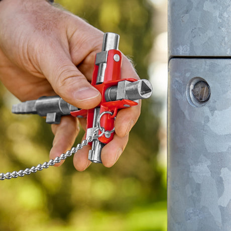 Klucz do szaf rozdzielczych Knipex 00 11 06 v01 z 9 profilami - powierzchnie kwadratowe