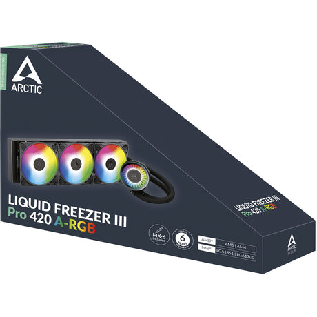 Chłodzenie wodne Arctic Liquid Freezer III Pro 420 A-RGB (czarne, 4-pinowe złącze wentylatora PWM)