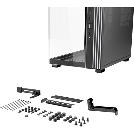 Bądź cicho! podstawa świetlna 600 lx obudowa midi tower (czarna | 2x USB-A | 1x USB-C | RGB | okienko)