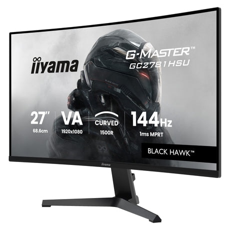 Iiyama G-Master Black Hawk G2471HS-B1 27 zakrzywiony monitor do gier (czarny, HDMI, DisplayPort, 2x USB, 144 Hz)