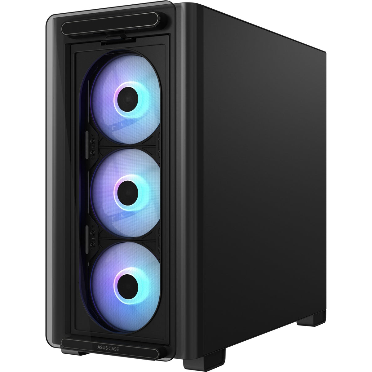 Obudowa Asus a23 plus mini tower (czarna | 2x USB-A | 1x USB-C | RGB | szkło hartowane)