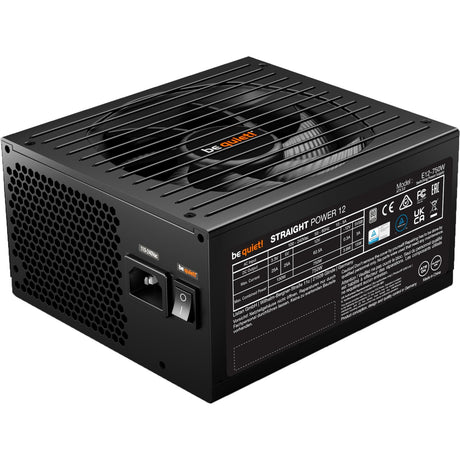 Bądź cicho! Zasilacz prosty Power 12 Platinum Modular 750 W (czarny, 1x 12V-2x6, 4x pcie)