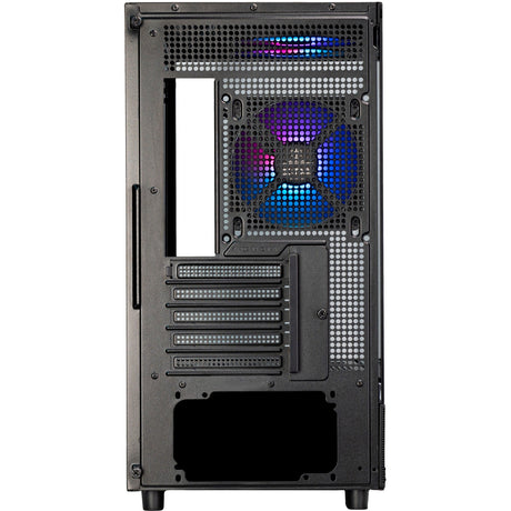 Obudowa mini tower Silverstone lucid 04 (czarna | 2x USB-A | 1x USB-C | RGB | szkło hartowane)