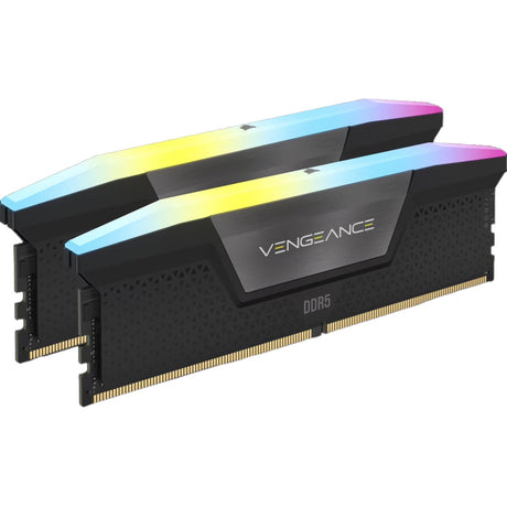 Corsair vengeance rgb 32 gb ddr5-6000 (2x 16 gb) werkgeheugen (zwart, cmh32gx5m2d6000z38, expo)