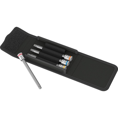 Wera 8767 a Torx® hf 1 zestaw bitów Zyklop Klucz nasadowy Torx (czarny srebrny, 4-częściowy, z funkcją przytrzymywania, 1 4 -napęd)