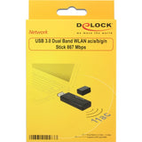Delock Dwuzakresowy adapter USB 3.0 WLAN (czarny)