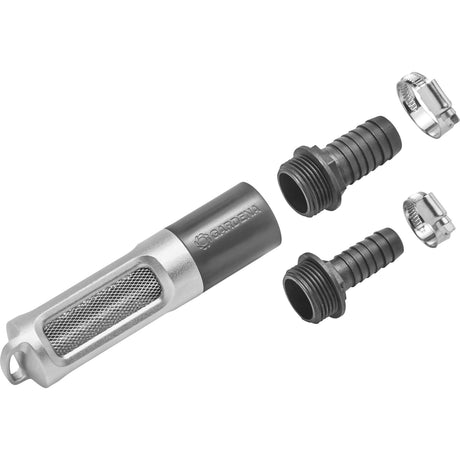 Zestaw filtrów ssących Gardena z zaworem zwrotnym (szary srebrny)