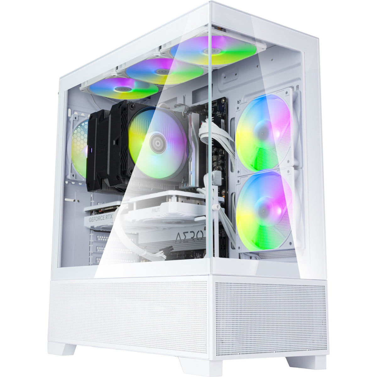 Obudowa mini tower Silverstone lucid 05 (biała | 2x USB-A | 1x USB-C | RGB | szkło hartowane)